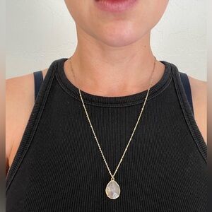 Light pink Sézane gold necklace